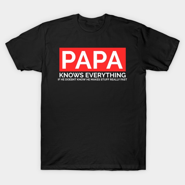 Papa Knows Everything If He Doesnt Know T-Shirt by Hunter_c4 "Click here to uncover more designs"